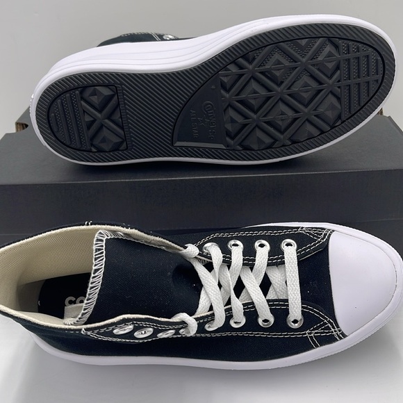 Converse WMNS CTAS MOVE HI
BLACK/NATURAL IVORY/WHITE 568497C Platforms Sneakers - Picture 3 of 16